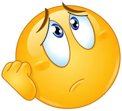 Worry emoticon Stock Illustration