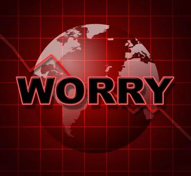 Worry graph meaning graphics apprehensiveness and concern 스톡 일러스트