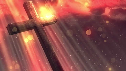 Worship Background with a Divine Cross Stock Footage 236423595
