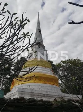 Worship Buddhist pavilion statue at Temple in Thailand And historical attract Stock Photos