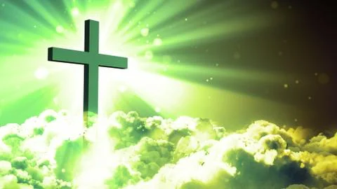 Worship Clouds Cross イラスト素材