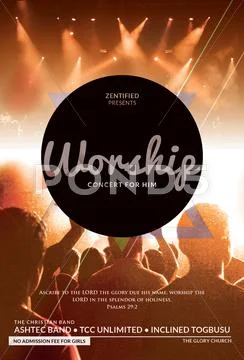 Worship Concert Flyer PSD Template