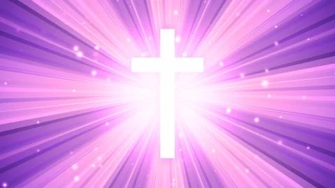 Worship Cross Light Rays Stock Illustration