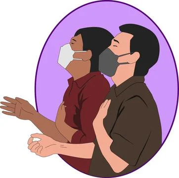 Worship Flat Vector Illustration 2 Stock Illustration