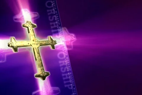 Worship video with cross and script Stock-Footage 576682