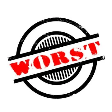 Worst rubber stamp Stock Illustration