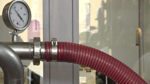 The wort is led to the tanks Video stock 54261254