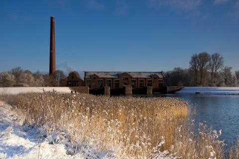 Wouda pumping station Stock Photos