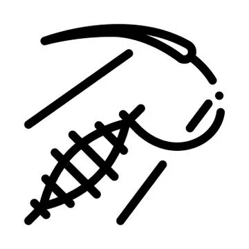 Wound closure icon vector outline illustration Stock Illustration
