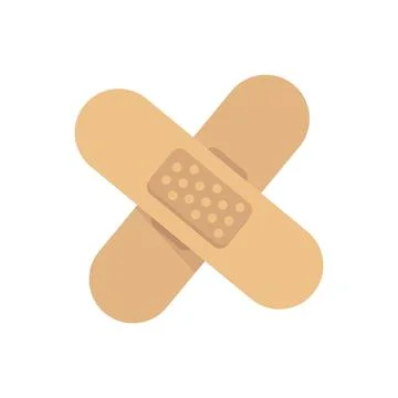 Wound patch flat icon. vector illustration. Stock Illustration