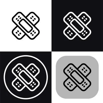 Wound plaster icon symbol - First aid Wound plaster vector illustration Ilustración de archivo