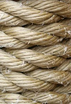 Wound up rope macro backround Stock Photos