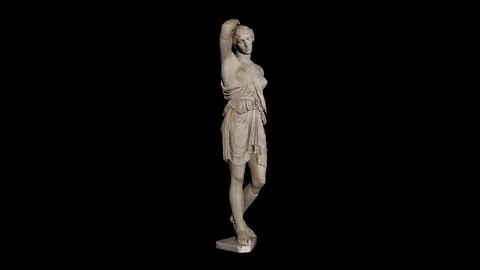 Wounded Amazon Statue Video stock 124114727