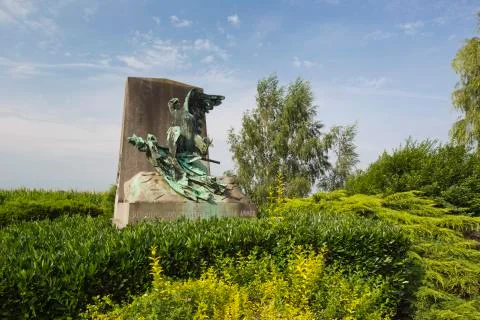 Wounded eagle monument Stock Photos
