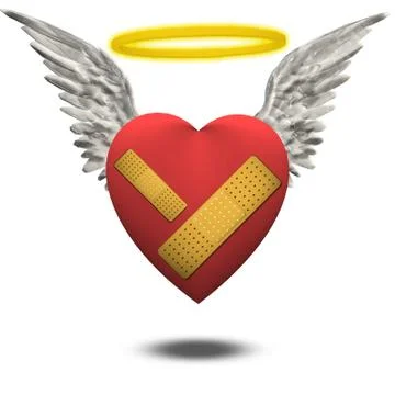 Wounded good heart Illustrazione stock