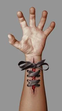 Wounded hand Illustrazione stock
