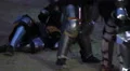Wounded knight lying on battlefield and begging for help, fierce medieval battle HD Footage