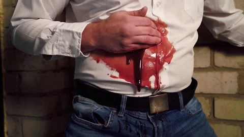 A wounded man front view Video stock 220002537