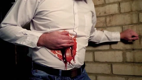 A wounded man side view Video stock 220002498