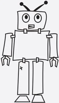 Wounded robot Stock Illustration