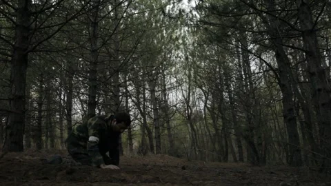 The wounded soldier is crying 5 Stock Footage 323018530