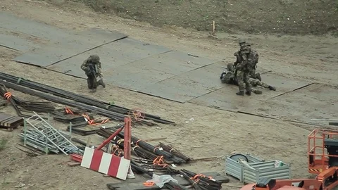 Wounded soldier Stock Footage 82647507