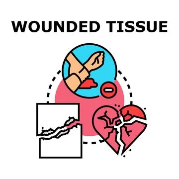 Wounded tissue concept with health problem and trauma Stock Illustration