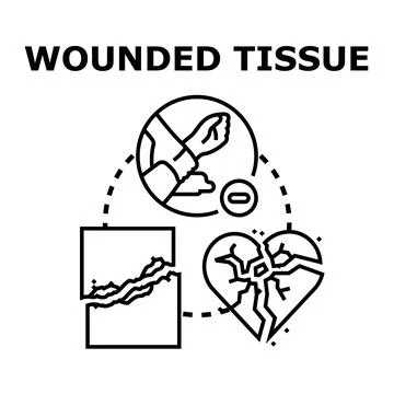 Wounded tissue concept with health problem and trauma Stock Illustration