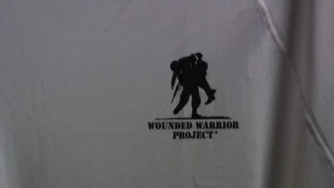 Wounded warrior project T-shirt. logo cu Stock Footage 121805887
