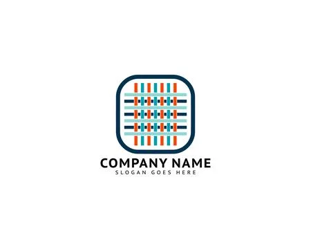 Woven abstract logo concept vector template Stock-Illustration