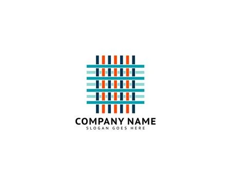 Woven abstract logo concept vector template Stock-Illustration