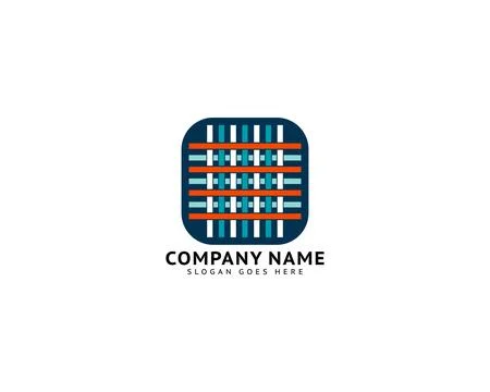 Woven abstract logo concept vector template Illustrazione stock