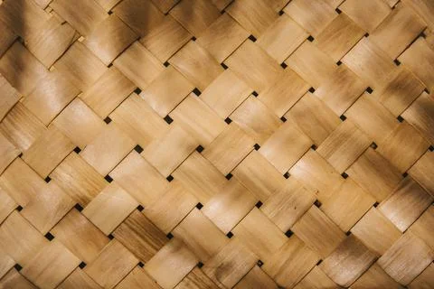 Woven bamboo straw texture background. Natural organic wicker pattern and p.. Stock Photos