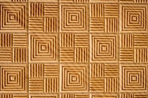 Woven bamboo texture with square elements Stock Photos