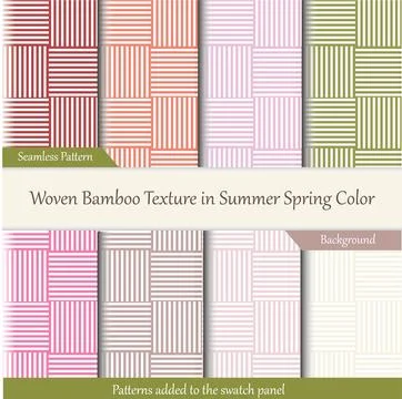 Woven Bamboo Texture in Summer Spring Color. bamboo pattern background. 스톡 일러스트