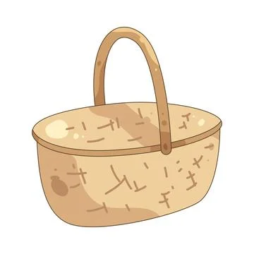 Woven basket Illustrazione stock