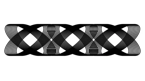 Woven Braid Ribbon Pattern Stock Footage 346803681