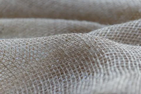 Woven burlap fabric texture creating natural background Stock Photos