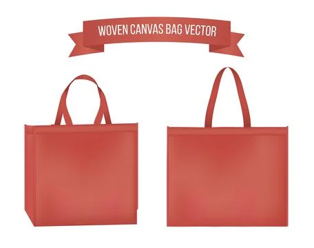 Woven Canvas Bag Stock Illustration