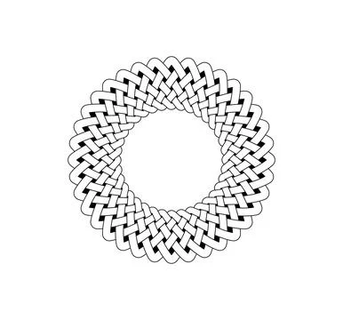 Woven Circle Knot Abstract Celtic Round Patter for logo icon web graphic. Stock Illustration