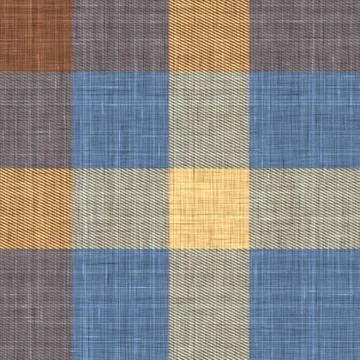 Woven cloth plaid background pattern. Traditional checkered home decor linen Stock Illustration