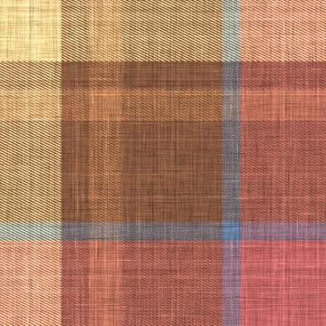 Woven cloth plaid background pattern. Traditional checkered home decor linen Stock Illustration