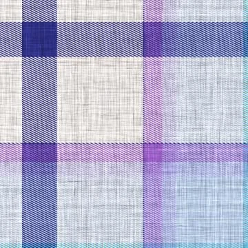 Woven cloth plaid background pattern. Traditional checkered home decor linen Stock Illustration