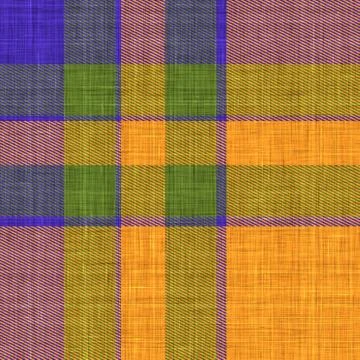 Woven cloth plaid background pattern. Traditional checkered home decor linen Stock Illustration