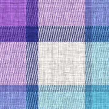 Woven cloth plaid background pattern. Traditional checkered home decor linen Stock Illustration