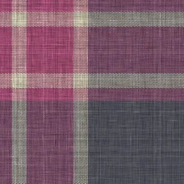 Woven cloth plaid background pattern. Traditional checkered home decor linen Stock Illustration