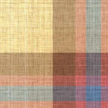 Woven cloth plaid background pattern. Traditional checkered home decor linen Stock Illustration