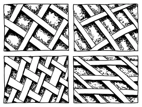 Woven doodle pattern Stock Illustration