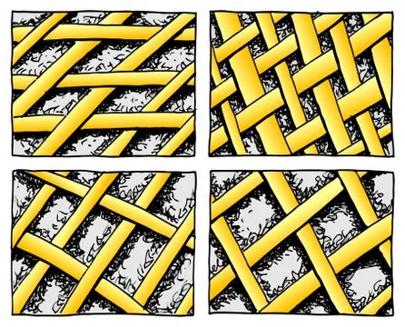 Woven doodle pattern Stock Illustration