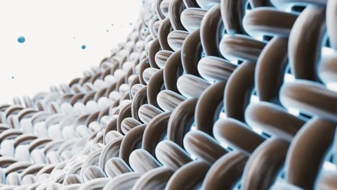 Woven fabric texture close up motion graphic, microscopic view of textile f.. Stock Footage 328332581